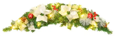 Immagine prodotto di vidaXL Arco di Natale con luci LED verde 90 cm PVC