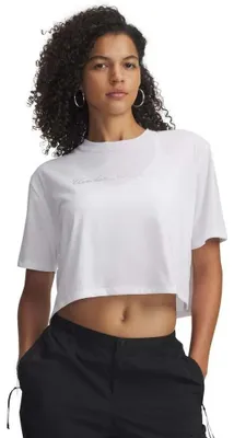 Produktbild von Under Armour Ua W Wm Crop Ss - white, Größe:M