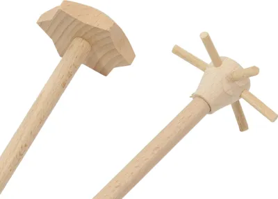 Zdjęcie produktu dla Zestaw MĄTEWKI mieszadełka drewniane 2 sztuki bukowe