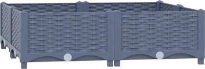 Productafbeelding van vidaXL Verhoogde plantenbak, 80x80x23 cm, polypropyleen
