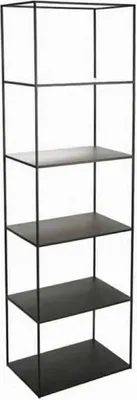 Immagine prodotto di Casa Padrino scaffale in metallo nero 60 x 40 x h. 200 cm - Mobile soggiorno - Libreria - Mobili