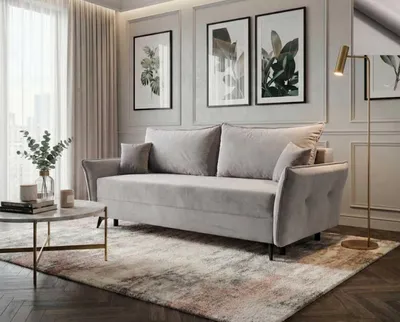 Produktbild von Ecksofa Cosoleto Nordelo mit Schlaffunktion, Stoff BLUVEL - BEIGE 3, 105 x 260 x 95 cm.
