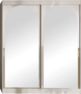Produktbild von MIRJAN24 Schiebetürenschrank Modin 180, mit Spiegel, Kleiderschrank vom Hersteller (Farbe: Cashmere / Cashmere + Gold)