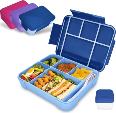 Image de IJIAMY Boîte à pain pour enfants avec compartiments Bento Box Anti-fuite Boîte à lunch pour filles garçons