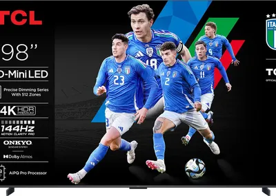 Produktbild von TCL Q6C 98Q6C, 2,49 m (98"), 3840 x 2160 Pixel, QD-Mini LED, Smart-TV, WLAN, Metallisch