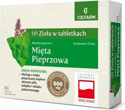 Zdjęcie produktu dla Mięta Pieprzowa, 60 tabletek