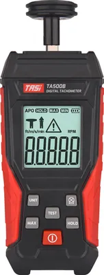 Obrázok produktu pre Digitálny tachometer TASI, kontaktný typ, mini tachometer, LCD displej, prenosný digitálny fototachometer pre výrobu motocyklov, sústruhov a automobilov
