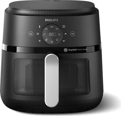 Zdjęcie produktu dla Philips 2000 series NA231/00 Frytownica z serii 2000 o pojemności 6,2 l (srebrna), Frytkownica na gorące powietrze, 6,2 l, 60 °C, 200 °C, 60 min, Pojedyńczy