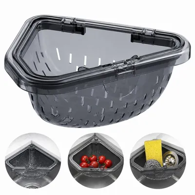 Produktbild von Magnetischer Spülbecken Abtropfkorb, Küchen Siebkorb für Lebensmittelreste & Küchenabfälle, Hängender Filterkorb Grau
