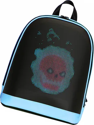 Produktbild von LED-Rucksack, Smart-Screen-Outdoor-Reisetasche mit BT-App-Steuerung und hochklarem Display, DIY für Unterhaltung und Gewerbe, Blau