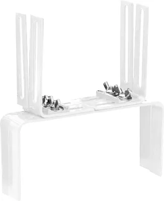 Image de Siena Garden support pour bacs à fleurs en H pour allèges, blanc (1 paire)