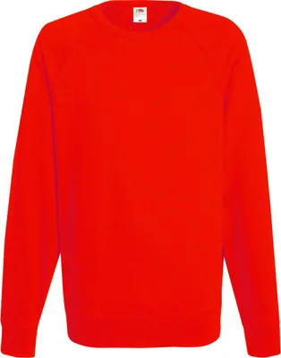 Produktbild von Fruit Of The Loom Herren Raglan-Sweatshirt, Rundhalsausschnitt BC2653 (Large) (Rot)