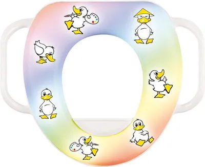 Produktbild von WC-Sitz-Aufsatz Toilettentrainer Duckie mit Griffen mit gepolsteter Sitzfläche