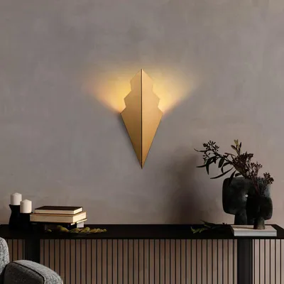 Image de Applique murale Lampe en métal doré 17 x 15 x 40 cm G9 8 W IP20