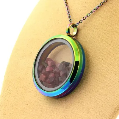 Immagine prodotto di Collana in tormalina grezza multicolore
