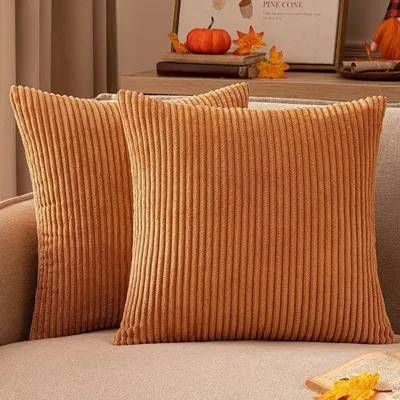 Productafbeelding van Kussensloop, corduroy, 40 x 40 cm, roestoranje