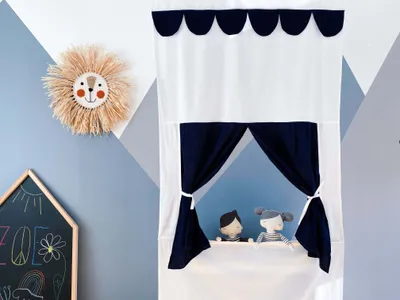 Produktbild von KraftKids Puppentheater Musselin dunkelblau Musselin dunkelblau