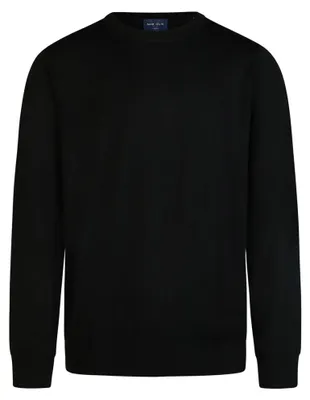 Produktbild von MARVELIS modern fit trui wol, O-hals, zwart