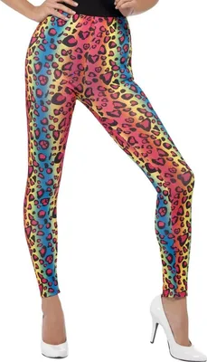 Produktbild von 80's Legging Luipaard Neon Multicolour