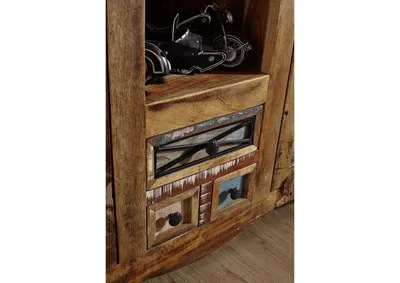 Produktbild von MASSIVMOEBEL24 Highboard Altholz 115x40x150 mehrfarbig lackiert NATURE OF SPIRIT #21