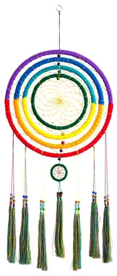 Produktbild von Traumfänger Regenbogen 33cm (76cm lang)