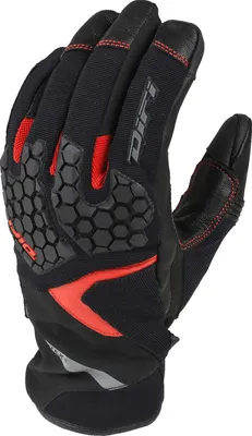 Image de Gants de moto imperméables DIFI La Oroya Aerotex, noir/rouge, L