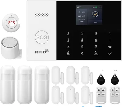 Image de Système d'alarme intelligent, contrôle mobile, capteurs de détection de mouvement, D, prise EU