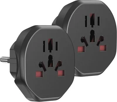 Productafbeelding van Universele stekkeradapters voor EU naar UK en meer - 2 stuks