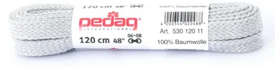 Image de Lacets Pedag plats et larges, 120 cm, gris clair