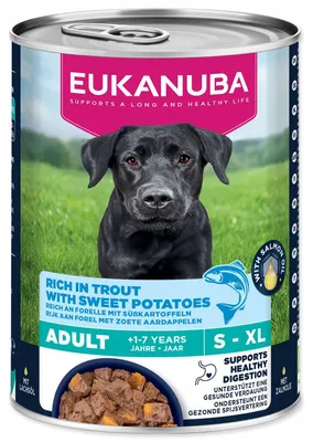 Produktbild von EUKANUBA Life Care Rich in trout and sweet potatoes - Nassfutter für Hunde - 400g