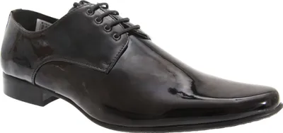 Image de Goor Chaussures Gibson / Chaussures à lacets pour hommes DF129 (45,5 EU) (Noir brillant)