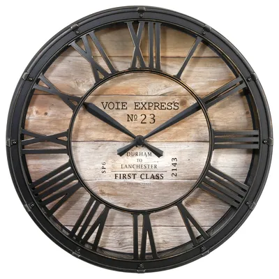 Produktbild von Atmosphera Wanduhr/Wanduhr - Vintage - Dia 39 cm - Kunststoff/Glas