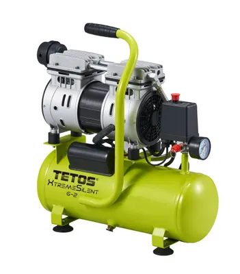 Produktbild von TETOS-Kompressor-XtremeSilent-6L-leise-ölfrei-Flüsterkompressor-Druckluft