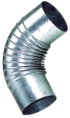 Image de Tube coudé galvanisé pour fours 110 mm. 90°.