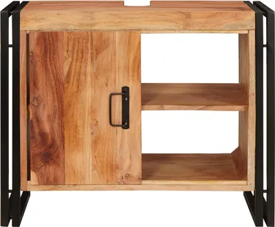 Immagine prodotto di vidaXL Mobiletto marrone 71 x 33 x 58 cm in legno massiccio di acacia