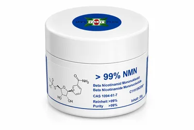 Produktbild von NAD+ | NMN Pulver | Nicotinamide Mononukleotide | Longevity | Energie & Zellgesundheit | 30 Gramm | Vegan, KI-generiertes Bild