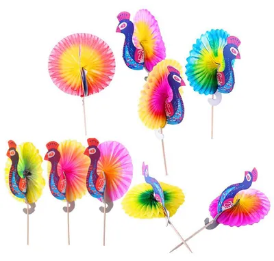 Cocktail-Schirmchen aus Papier, bunt, 100 Stück für Partys