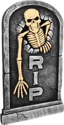 Produktbild von RIP Grabstein mit Skelett - Halloween Deko Outdoor