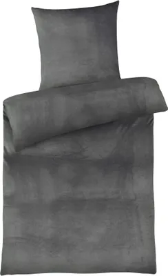 Produktbild von Cashmere Touch Bettwäsche 135x200 cm Warme Winter Bettwäsche Anthrazit