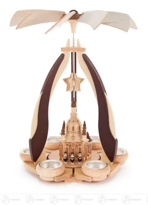 Produktbild von Zeidler Tischpyramide Teelichtpyramide Dresdner Frauenkirche - Echt Erzgebirge