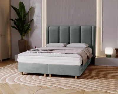 Produktbild von Gepolstertes Einzelbett 120x200 KENBRIDGE - grau