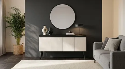 Immagine prodotto di Modernes Sideboard grau stilvoll Kommode hochwertig Wohnzimmer