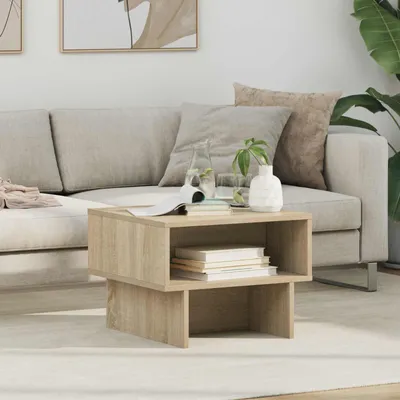 Produktbild von "Schlussverkauf" Couchtisch 1 PC  - Modernen Stil - Kaffeetisch - Sonoma-Eiche 48x46x35 cm Holzwerkstoff  C9530