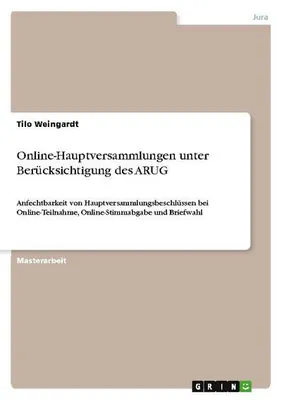 Produktbild von Online-Hauptversammlungen unter Berücksichtigung des ARUG