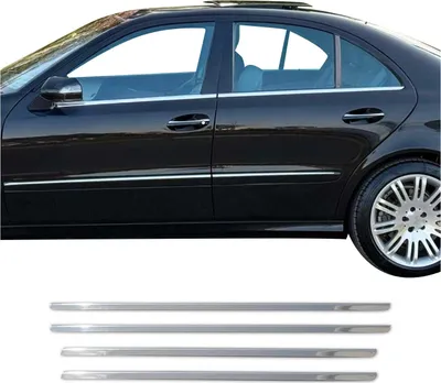Obrázok produktu pre Okenné lišty pre Mercedes W211 triedy E 2002-2009 z nerezovej ocele 4ks