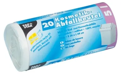 Produktbild von Müllbeutel, LDPE 5 l 44 cm x 36 cm weiss