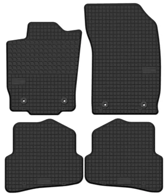 Image de Tapis de sol en caoutchouc pour Audi A1 8X 2010-2018 (hayon) – 4 pièces, noirs, sur mesure