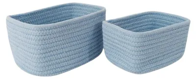 Imagen del producto de Cesta plegable para almacenamiento, hecha a mano con algodón, tamaño S, ideal para el baño