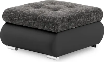 Produktbild von Pouffe-Fußhocker mit stauraum, wohnzimmer sitzhocker TOKIO X  Dunkelgrau&Schwarz