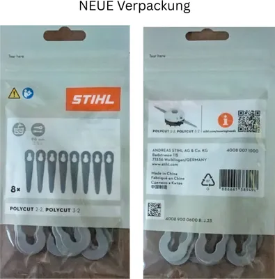Produktbild von Stihl PolyCut 2-2 Kunststoffmesser für FSA 45 Rasentrimmer (3 Packg. = 24 Stück) 40080071000